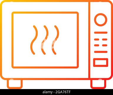 Microwave gradient linear vector icon Stock Vector
