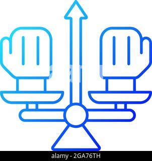 Conflict management gradient linear vector icon Stock Vector
