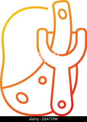 Peel potato gradient linear vector icon Stock Vector