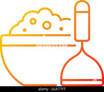 Mash potato gradient linear vector icon Stock Vector