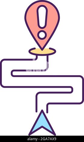 Logistic systems RGB color icon. Stock Vector