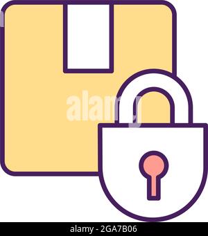 Unused disposable supplies in original packaging RGB color icon. Stock Vector