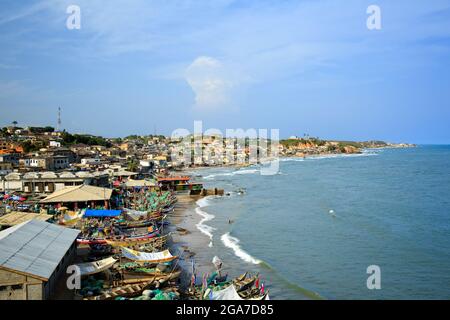 Village in Cape Coast, Ghana, West Africa Stock Photo