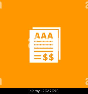 credit rating icon, finance vector Stock Vector