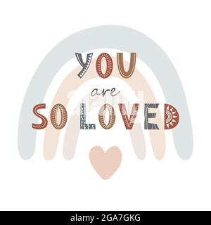 Love you lettering. Hand drawn scandinavian phrase and inspiration ...