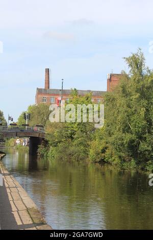 Canal in Eccles, Manchester, England Stock Photo