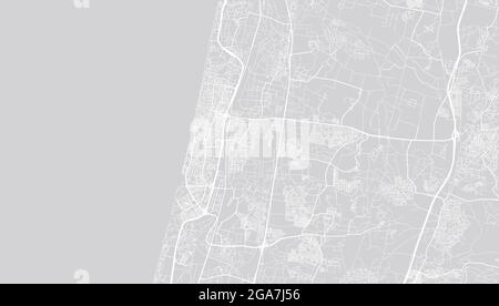 Urban vector city map of Netanya, Israel, middle east Stock Vector