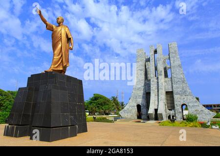 Kwame Nkrumah Memorial Park. Kwame Nkrumah Memorial Park (KNMP) is a National Park in, Accra, Ghana named after Osagyefo Dr. Kwame Nkrumah, the foundi Stock Photo