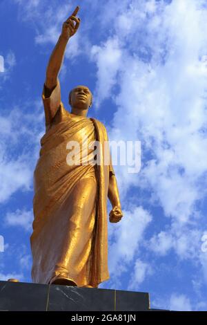 Kwame Nkrumah Memorial Park. Kwame Nkrumah Memorial Park (KNMP) is a National Park in, Accra, Ghana named after Osagyefo Dr. Kwame Nkrumah, the foundi Stock Photo