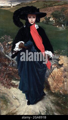 Portrait of May Sartoris by Sir Frederic Leighton (Lord Leighton: 1830-1896), oil on canvas,  c. 1860