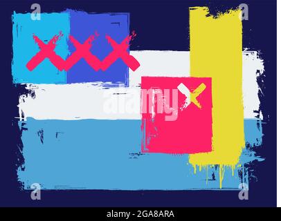 Grunge Neon Pop Art Abstract Cool Wallpaper Stock Vector