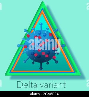 Variante Delta New Coronavirus variant outbreak and covid-19 virus cell mutation ...