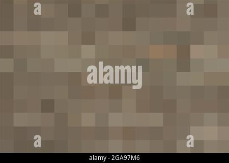 Abstract pixel brown background. Vector geometric texture of square brown pixels. Vector illustration Stock Vector