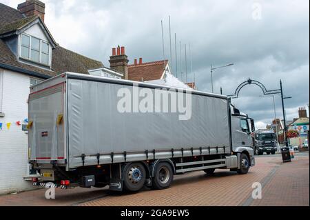 Chesham, Buckinghamshire, UK. 28th July, 2021. Some companies are reporting issues with their supply chain due to a shortage of HGV drivers. Credit: Maureen McLean/Alamy Stock Photo