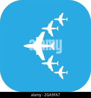 Plane icon logo design template vector illustration Stock Vector
