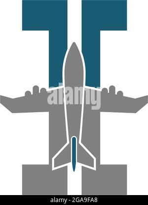 Plane icon logo design template vector illustration Stock Vector