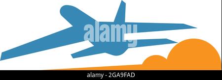 Plane icon logo design template vector illustration Stock Vector