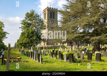 HANMER, CLWYD, WALES - JULY 10 : View of St.Chads Church in Hanmer, Wales on July 10, 2021 Stock Photo