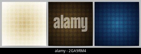 Set of abstract geometric pattern luxury background with striped  lines square shape.Design for decorative,wallpaper, clothing, wrapping Stock Vector