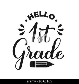 1st Grade hand lettering Stock Vector Image & Art - Alamy