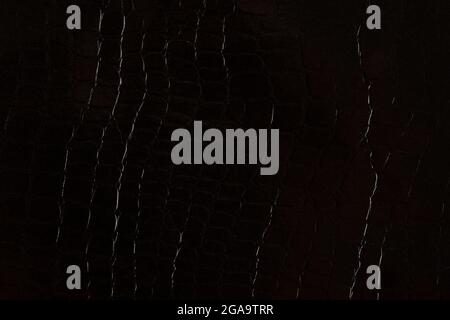 Background with black leather texture. Copy space Stock Photo