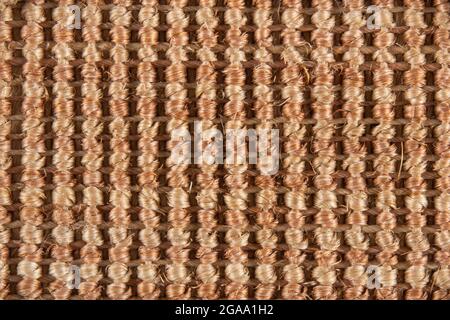 Detail of handmade brown straw basket texture Stock Photo