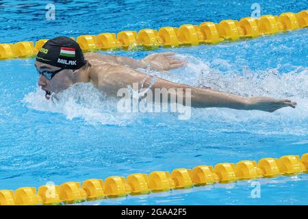 Tokyo, Giappone. 28th July, 2021. Kristof Milak of Hungary Winner Gold Medal during the Olympic Games Tokyo 2020, Swimming Men's 200m Butterfly on July 28, 2021 at Tokyo Aquatics Centre in Tokyo, Japan - Photo Giorgio Scala/Orange Pictures/DPPI Credit: Independent Photo Agency/Alamy Live News Credit: Independent Photo Agency/Alamy Live News Stock Photo