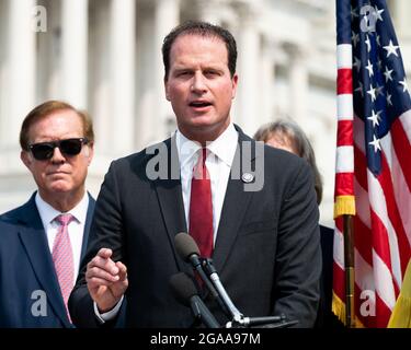 U.S. Representative August Pfluger (R-TX) speaking at a Republican ...