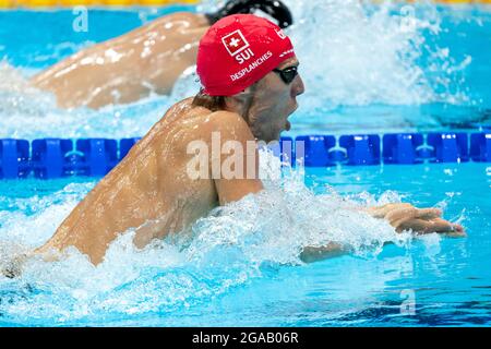 Tokyo, Japan. 30th July, 2021. TOKYO, JAPAN - JULY 30: Jeremy Desplanches of Switzerland competing in the men 200m Individual Medley final during the Tokyo 2020 Olympic Games at the Tokyo Aquatics Centre on July 30, 2021 in Tokyo, Japan (Photo by Giorgio Scala/Insidefoto/Deepbluemedia) Credit: insidefoto srl/Alamy Live News Stock Photo