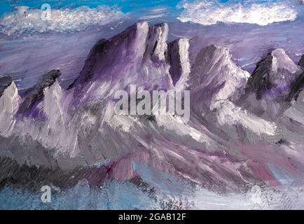 Basra, Iraq - July 19, 2021: closeup photo of abstract oil panting Stock Photo