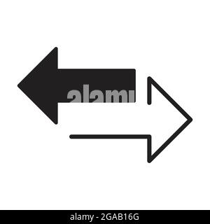 Transfer arrows icon vector exchange symbol for graphic design, logo, web site, social media, mobile app, ui illustration Stock Vector