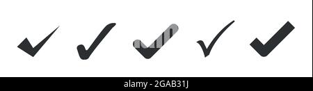 WebApproval check icon isolated, set quality sign. Stock vector Stock Vector