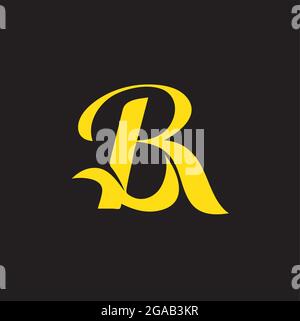 BR monogram symbol vector script style Stock Vector
