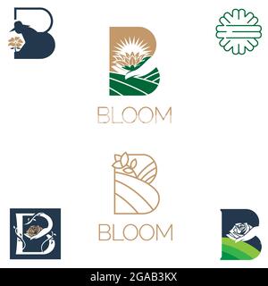 Bloom symbol vector for environtment plantation or any other purpose Stock Vector