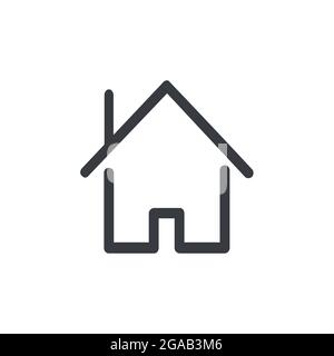 Web home flat icon for apps and websites Stock Vector