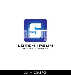 CS monogram letter based C alphabet symbol vector Stock Vector