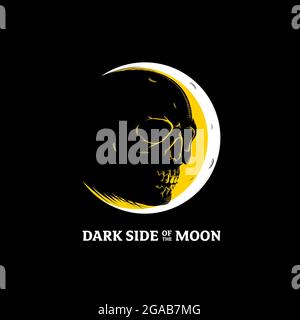 Dark side of the Moon vector illustration Stock Vector