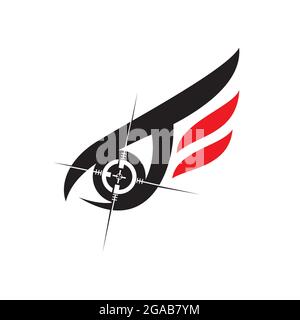 Eagle eye logo. predator eye Stock Vector