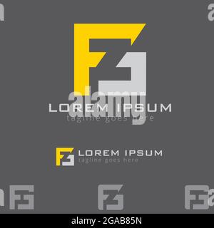 FG letter based symbol vector for brand, identity, design element or any other purpose, Stock Vector