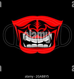 Japanese Face Mask vector illustration Stock Vector