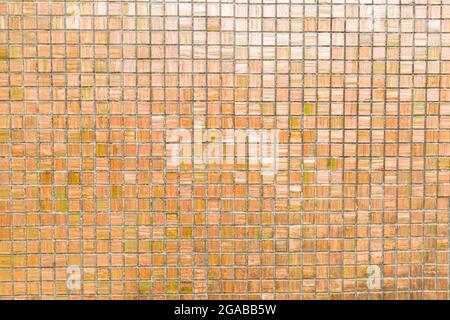 Old pink gold mosaic background Stock Photo