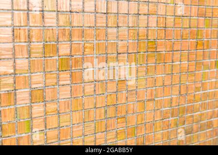 Old pink gold mosaic background Stock Photo