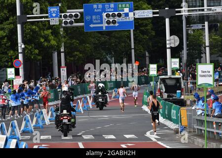 Tokyo, Japan. 26th July, 2021. General view Men's Individual Triathlon during the Tokyo 2020 Olympic Games at Odaiba Marine Park in Tokyo, Japan . Credit: AFLO/Alamy Live News Stock Photo