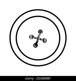 A button. Hand-drawn sketch in black ink hand-drawn object logo emblem sketch in retro art style doodle engraving pen on paper space for text. Close-u Stock Vector