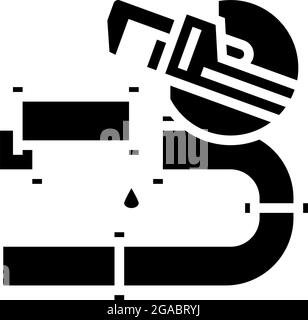 Plumbing installation black glyph icon Stock Vector Image & Art - Alamy