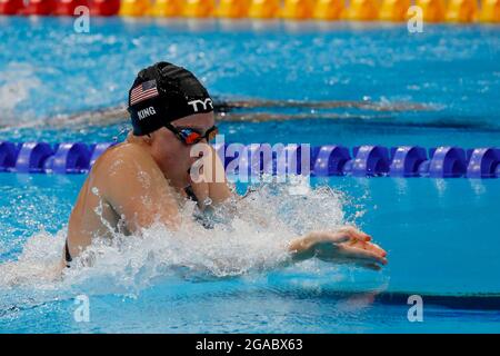 Tokyo, Kanto, Japan. 30th July, 2021. Lilly King (USA) competes in the women's 200m breaststroke final during the Tokyo 2020 Olympic Summer Games at Tokyo Aquatics Centre. (Credit Image: © David McIntyre/ZUMA Press Wire) Stock Photo