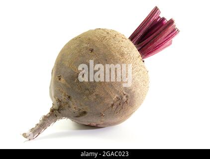 Fresh vegetables, table red beets isolated on white background close up Stock Photo