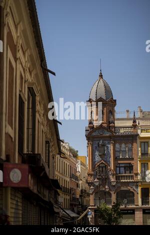 Vertical shot of the Bar Alfalfa Seville, Spain Stock Photo