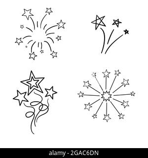 Hand Drawn vector vintage elements - sunburst (bursting) rays. Perfect for invitations, greeting cards, blogs, posters and more. Stock Vector