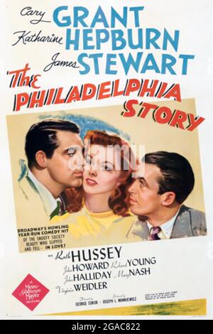 THE PHILADELPHIA STORY 1940 MGM film with Cary Grant, Katharine Hepburn,James Stewart Stock Photo